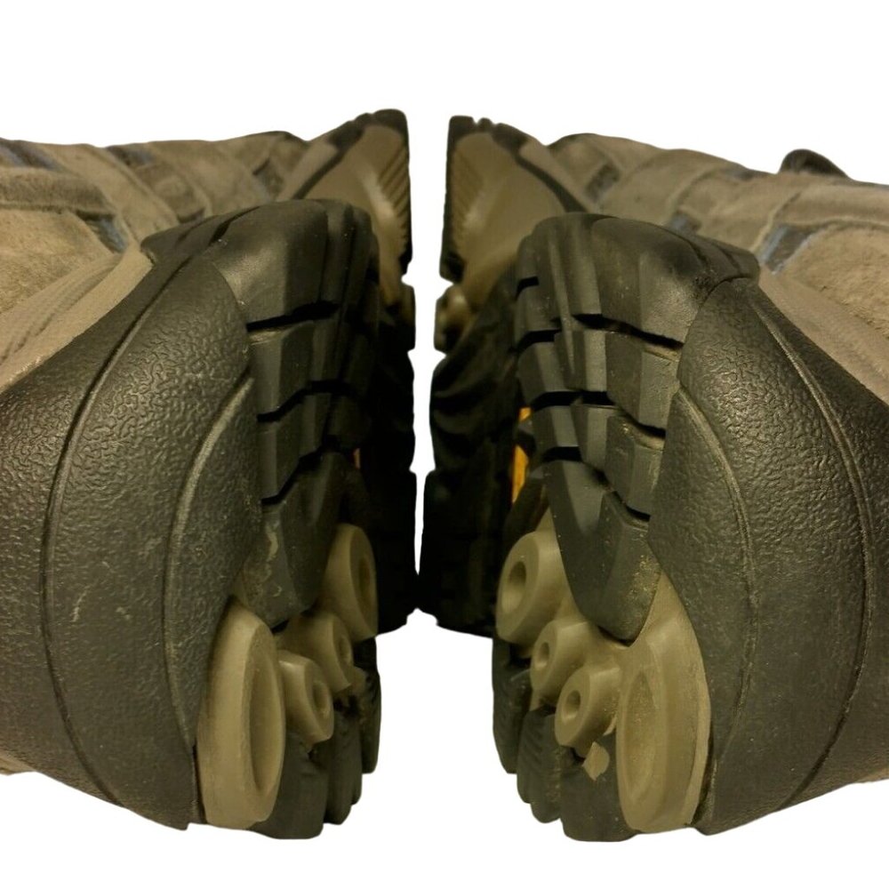 Merrell Moab Shoes Women 7 Gray Blue Mesh Hiking Hike Work Lace Up Vibram - Picture 14 of 16
